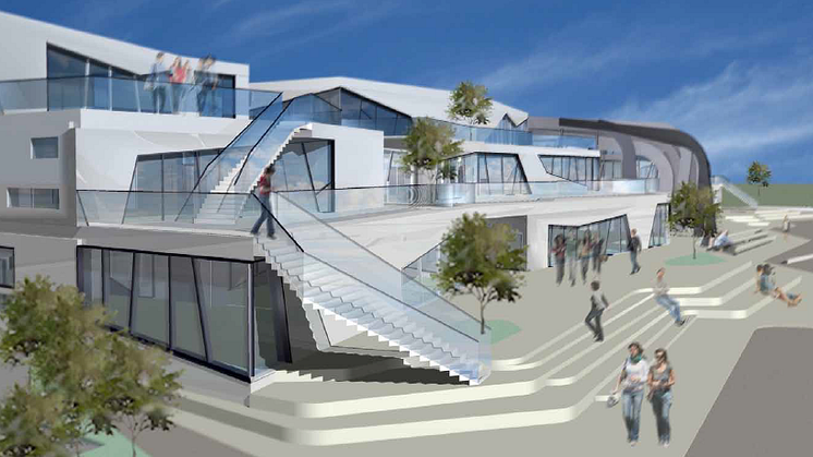 Modeltegning af det nye H.C. Ørsted Gymnasie i Lyngby