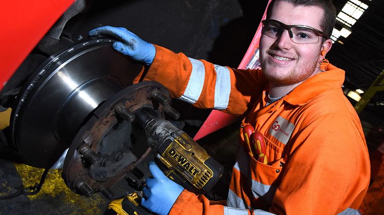 Nathan Smith, a third-year engineering apprentice based at Go North East's Chester-le-Street depot
