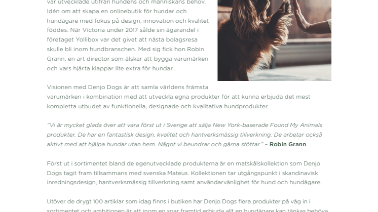 Entreprenörsduo lanserar hundbutik med fokus på hållbar design