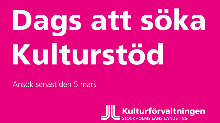 Dags att söka Kulturstöd