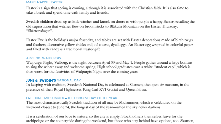 Facts: About traditions, holidays and food in Sweden