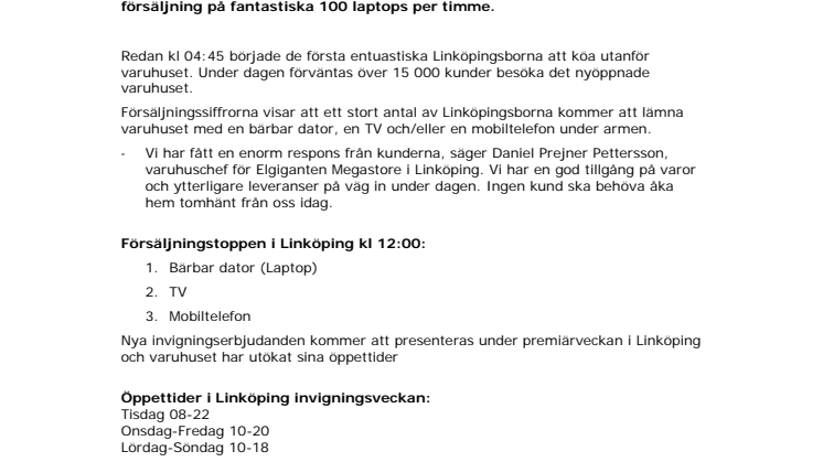 Linköpingborna köper 100 laptops i timmen