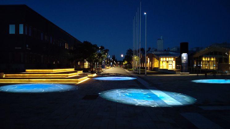 Nyrenoverad utemiljö vid Luleå tekniska universitet