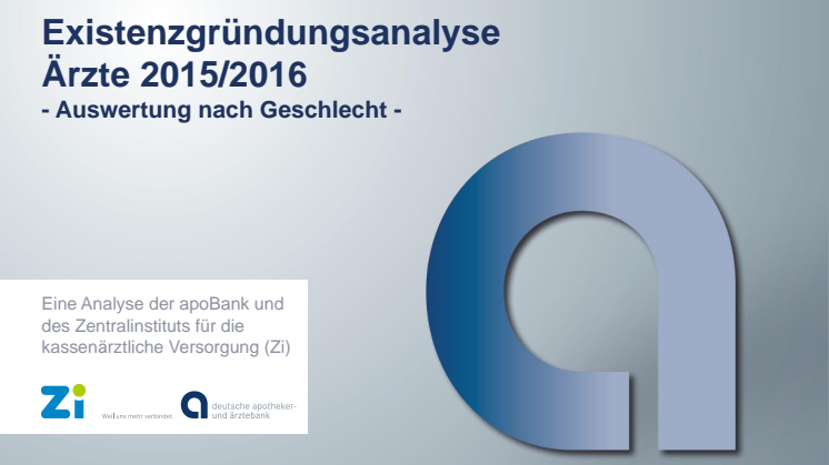 Grafiken: Existenzgründung Ärzte 2016 nach Geschlecht