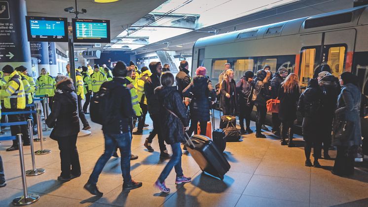 DSB ID kontroll flygplatsen i Kastrup. Foto: News Øresund