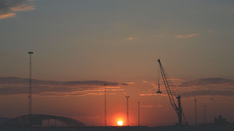 Halmstad Hamn miljösatsar med LED mastbelysning på biluppställningsyta