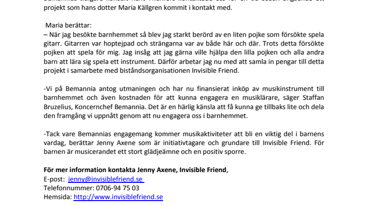 Bemannia stödjer barnhem för övergivna barn i Thailand 