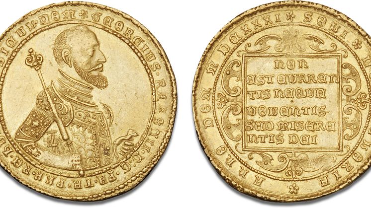 Lot 1009- Georg I, Rákóczi, 10 Ducats 1631, minted in Klausenburg (Kolozsvár)