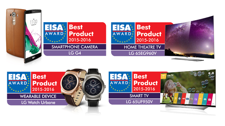 FYRA PRISER TILL LG ELECTRONICS I ÅRETS EISA AWARDS