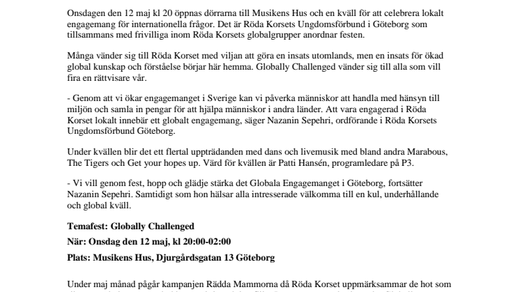 Globally Challenged - det globala engagemanget firas
