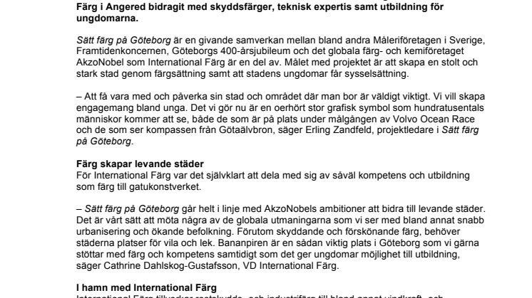 Lokalproducerad färg ger ny riktning i Frihamnen