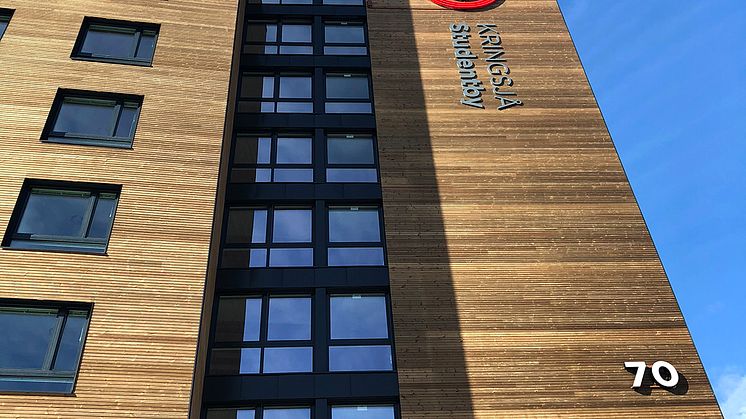 Massivtrehusene i Olav M. Troviks vei 68 og 70 åpnes på Kringsjå Studentby den 26. april 2018. (Foto: Hanne Elisabeth Holst / SiO)