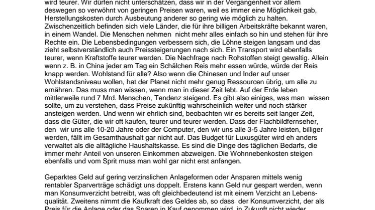 Geldwerte im freien Fall - Substanz schaffen mit Immobilien