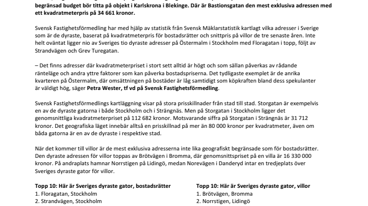 Ny kartläggning visar: Här är Sveriges dyraste gator