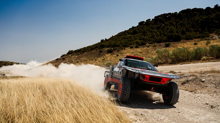 Test af Audi RS Q e-tron E2 i Zaragoza (juli 2022)