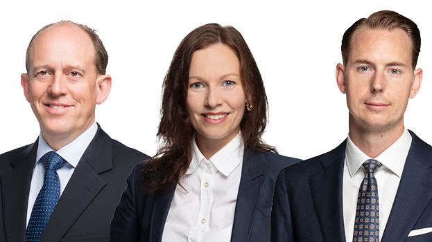 ​Hög andel affärer i svenska regionstäder under andra kvartalet. Från vänster Karl Persson, Annika Edström och Anders Elvinsson.