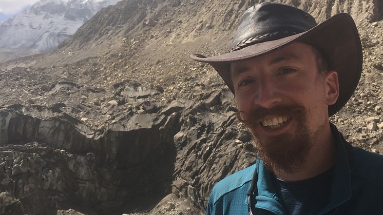 Spike Reid at Gomukh, the glacial source of the river Ganges