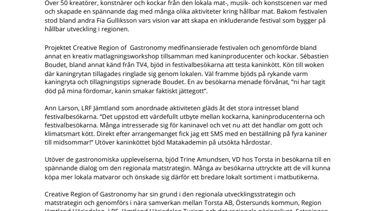 Stort intresse att provsmaka kanin