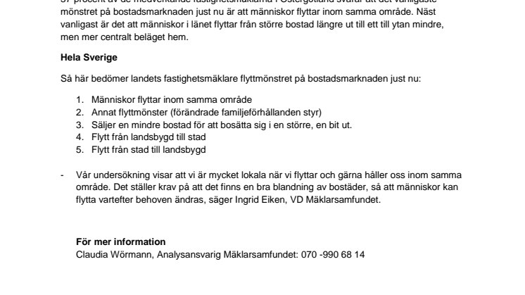 Flyttmönstret i Östergötland 