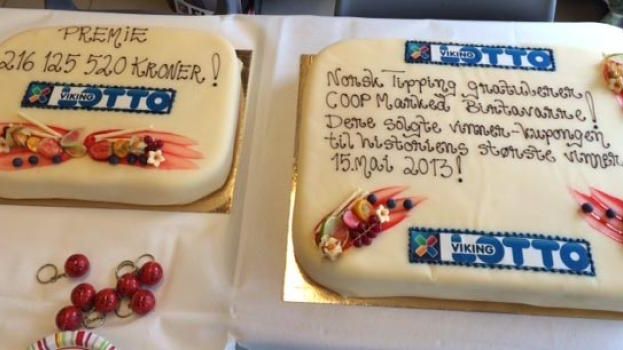 Millionærkake til Coop Marked Birtavarre