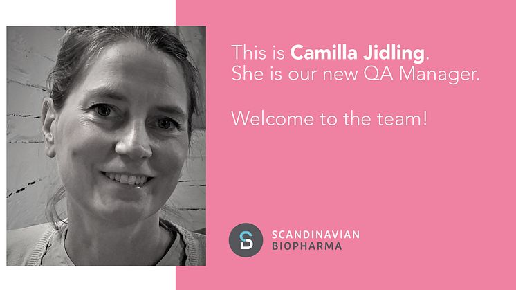 Camilla Jidling, QA manager på Scandinavian Biopharma