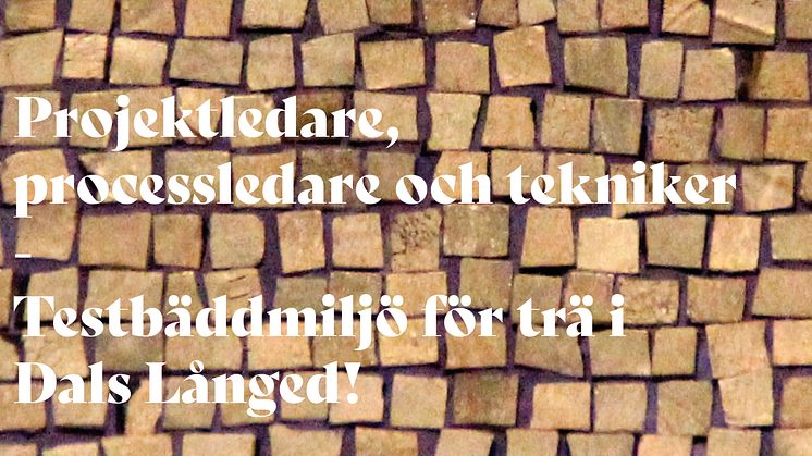 Nu anställer vi tre  personer för testbäddsprojektet i Dals Långed!