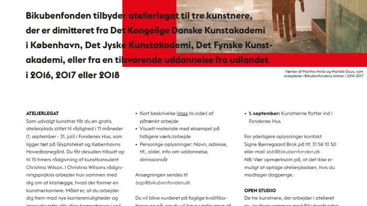 Drømmer du om gratis atelierplads?