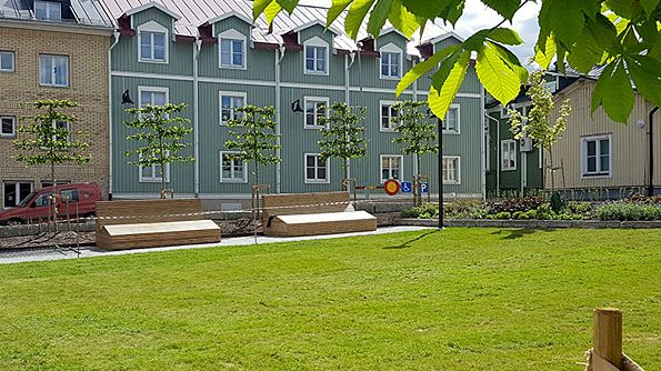 Residensgården, ett nytt grönt torg i Piteå. Foto: Marie Öqvist
