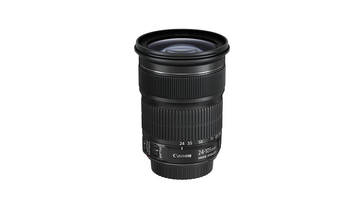 EF 24-105mm f3.5-5.6 IS STM Slant with cap