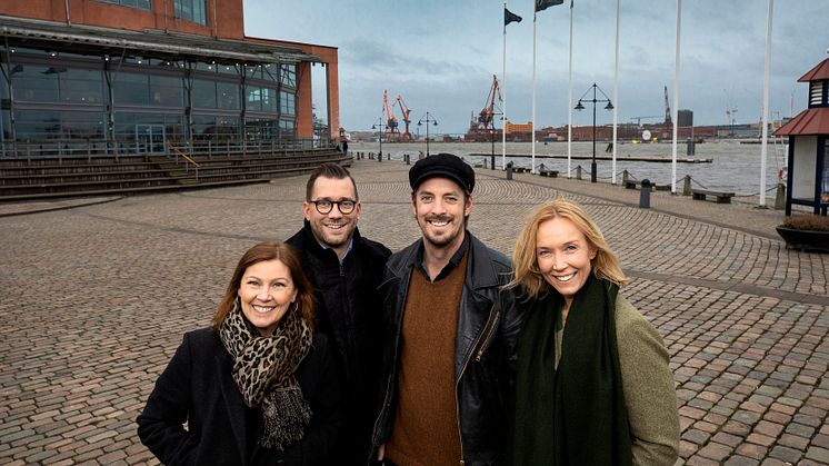 Christina Björklund, vd GöteborgsOperan, Henning Ruhe, konstnärlig chef Opera/drama, Simon Ljungman och Victoria Brattström.