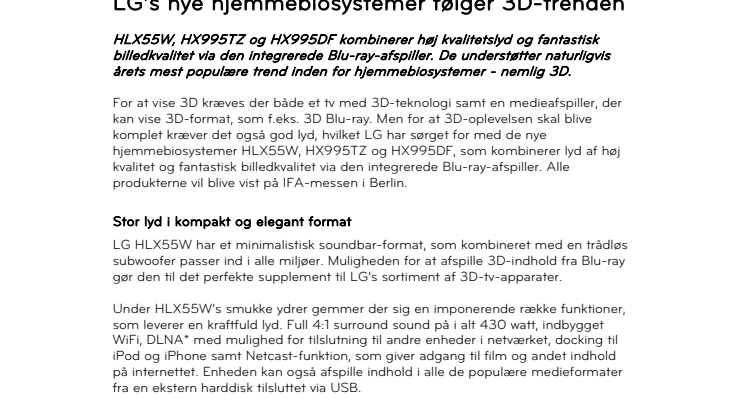 LG’s nye hjemmebiosystem følger 3D-trenden 