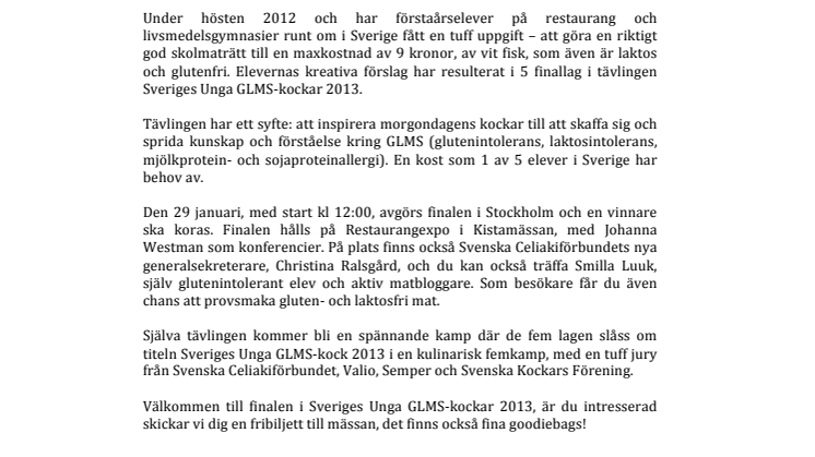 Final - Sveriges Unga GLMS-kockar
