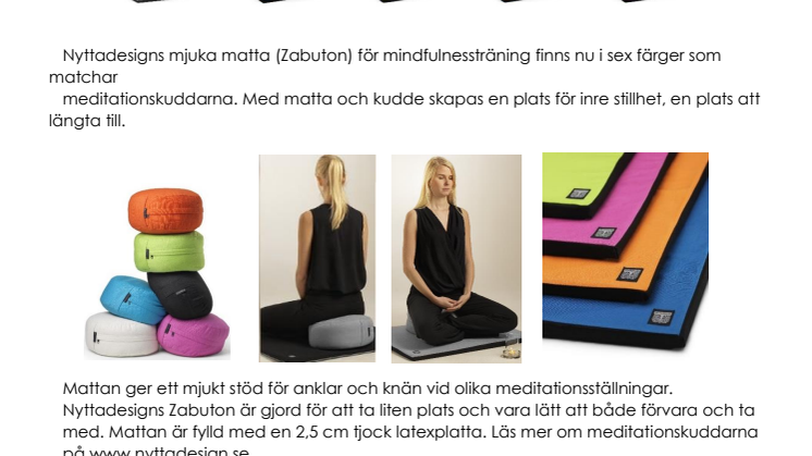 Zabuton - mjuk matta i flera färger