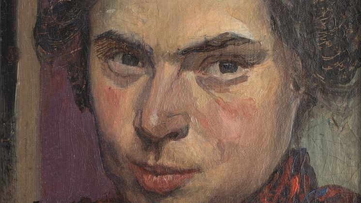 Ester Almqvist, Självporträtt, 1901, olja, Jönköpings läns museum 