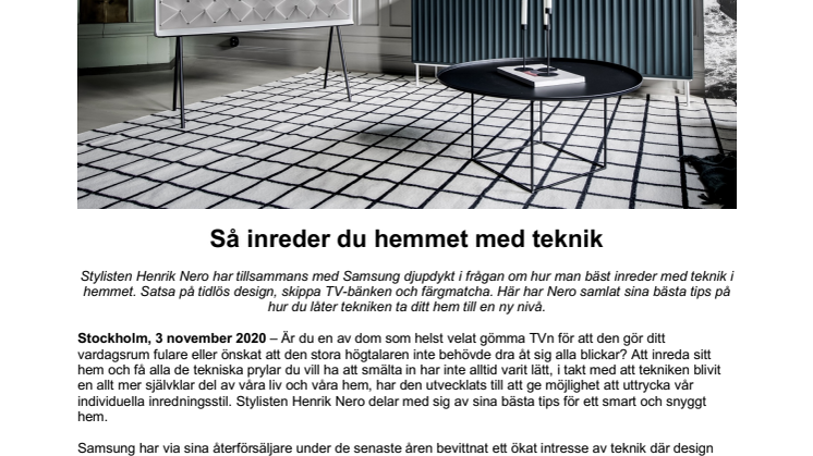 Så inreder du hemmet med teknik