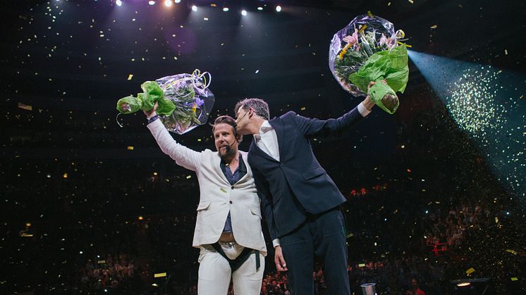 Filip och Fredrik slog ikväll publikrekordet i Ericsson Globe 