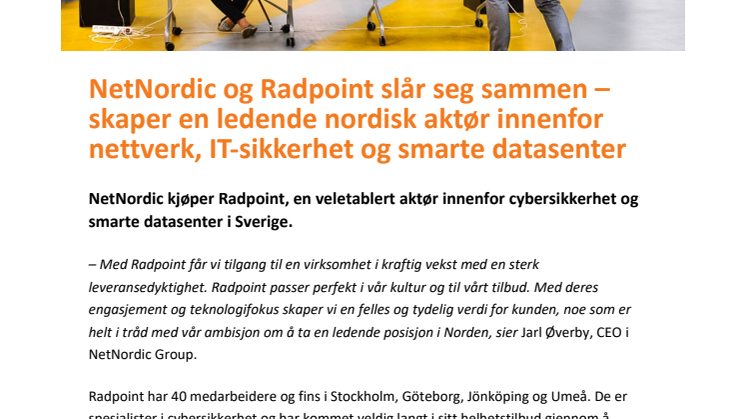 PM - NetNordic + Radpoint - NO - 