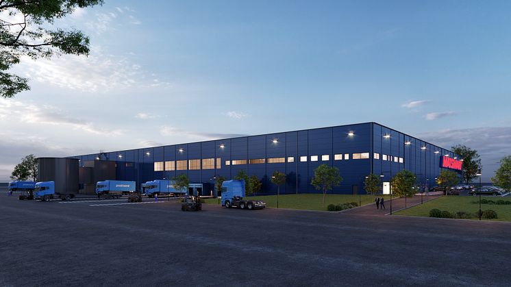 Vid bygget av Matsmarts nya centrallager i Örebro har fokus legat på högteknologi, effektivitet och design. Bild: Infrahubs