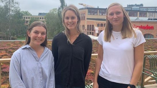 fv. Emma Wernius, Ebba Rydholm och Nelly Håkansson