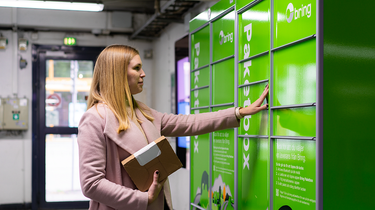 Den nya Bring-boxen i Aimo Hub, Luma Park, Stockholm