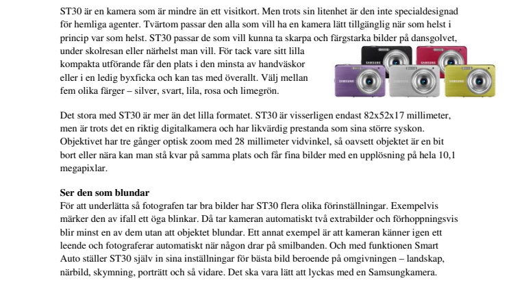 Samsungs minikamera mindre än ett kreditkort