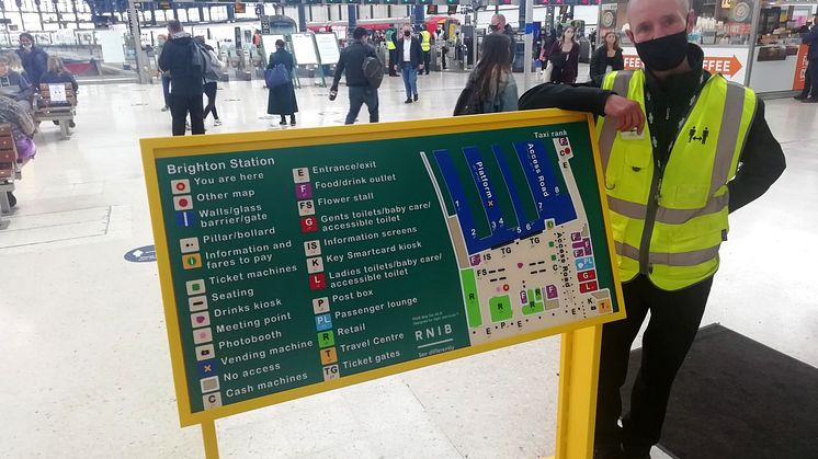 £700,000 has been invested to improve accessibility at 33 stations (see ed's notes for full list). Brighton and other stations in Sussex have new tactile maps with raised symbols and lettering for people who are blind or partially sighted