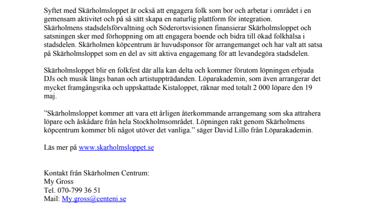 Skärholmsloppet höjer pulsen och sätter Skärholmen på kartan