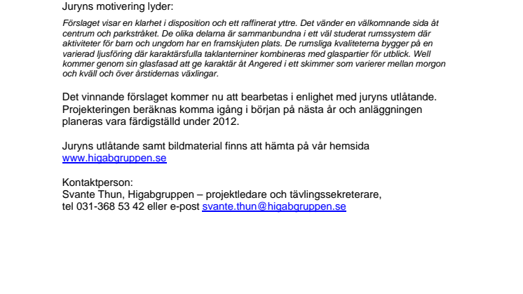 Erséus Arkitekter vann