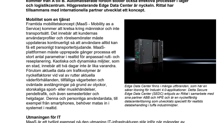 Högpresterande Edge Data Center för smarta koncept inom transport och logistik 