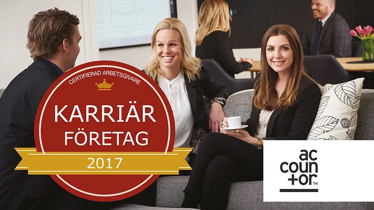 Accountor utvald till Karriärföretag 2017