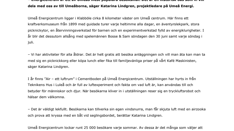 Umeå Energicentrum öppnar för 25 000 besökare