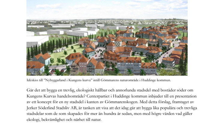 Inbjudan till lunchseminarium om Nybyggarland Kungens kurva