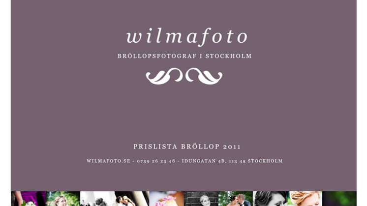 Bröllopsfotograf Prislista 2011