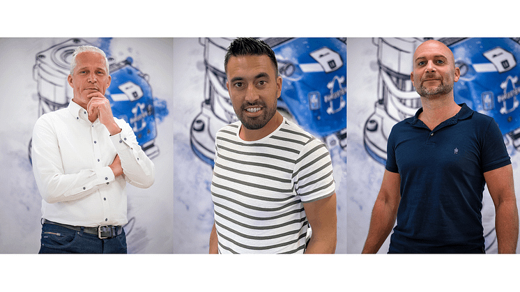 L-R Maurice Fransen, Sales Product Manager Electric Propulsion, Geert van der Veen, Sales Product Manager Glazing, Erik Peters, Senior Digital Marketing Specialist